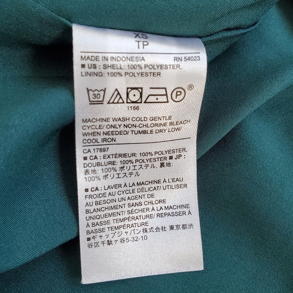 Banana Republic Forest Green Boat Neck Long Sleeve Blouse - Picture 7 of 7